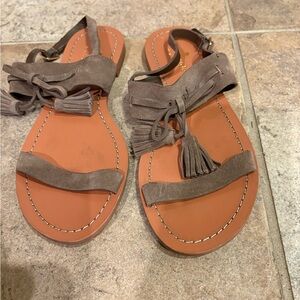 Kate Spade Taupe Tassel Sandals